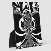 独自の黒エレガント白の民族芸術を作成 フォトプラーク (側面)