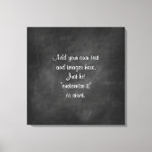 独自の黒板の壁アートメニューの署名の諺を作成 キャンバスプリント (正面)