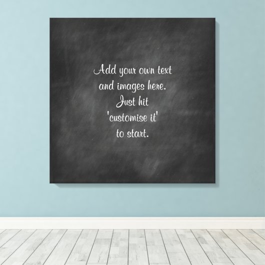 独自の黒板の壁アートメニューの署名の諺を作成 キャンバスプリント (インサイチュ (ウッドフロア))