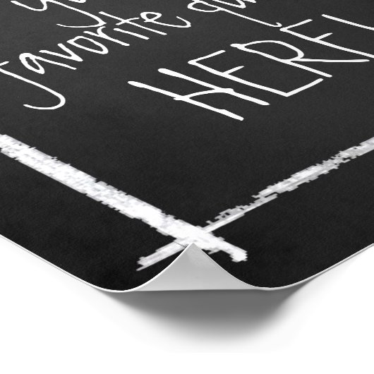 独自の黒板を作成フェイクタイポグラフィポスター ポスター (角)