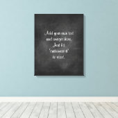 独自の黒板ウォールアートを作成 – メニュー,サイン,諺 キャンバスプリント (インサイチュ (ウッドフロア))