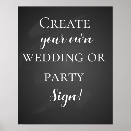 独自の黒板パーティー標識を作成する ポスター (正面)