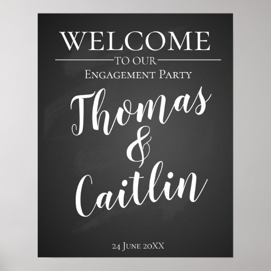 独自の黒板パーティー標識を作成する ポスター (正面)