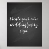 独自の黒板パーティー標識を作成する ポスター (正面)