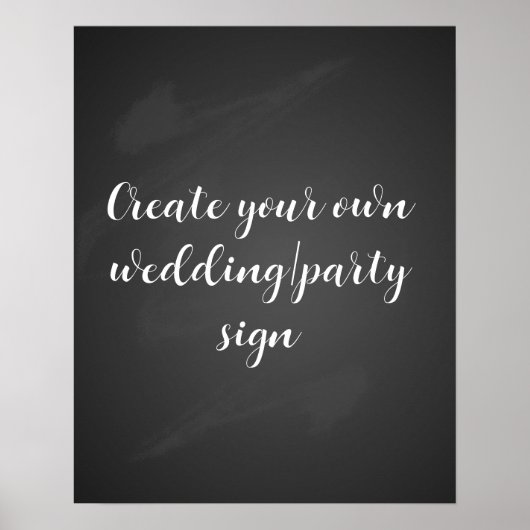 独自の黒板パーティー標識を作成する ポスター (正面)