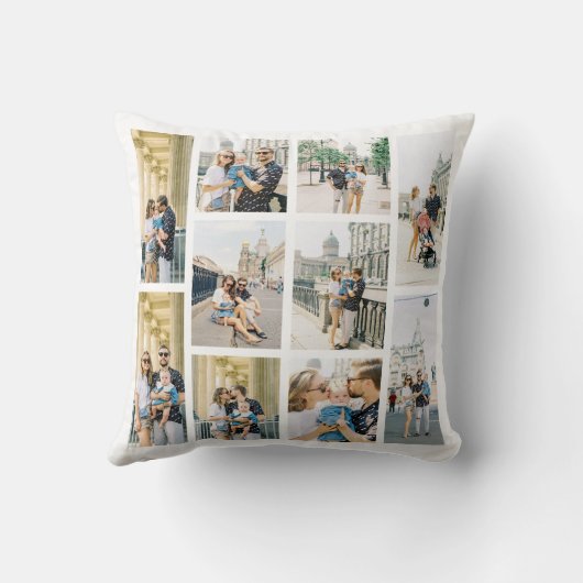 独自の10個のフォトコラージュ装飾用クッションの作成 クッション (裏面)