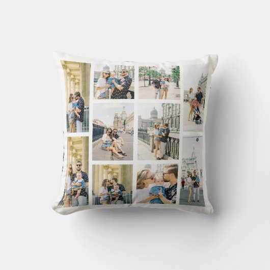 独自の10個のフォトコラージュ装飾用クッションの作成 クッション (正面)