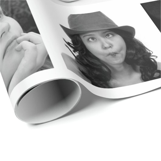 独自の10写真コラージギフトラップを作成 ラッピングペーパー (ロールコーナー)