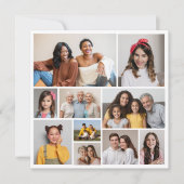 独自の10枚のフォトコラージグリーティングを作成する カード (正面)