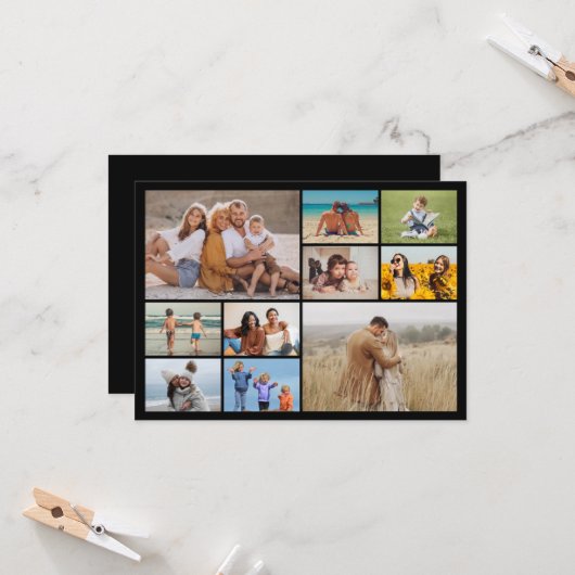 独自の10枚のフォトコラージグリーティングを作成する カード (正面/裏面インサイチュ)