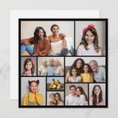 独自の10枚のフォトコラージュのグリーティングカードを作成する (正面/裏面)