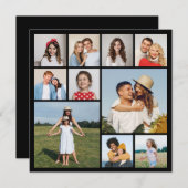 独自の10枚のフォトコラージュのグリーティングカードを作成する (正面/裏面)