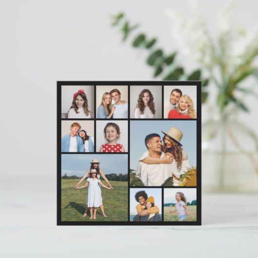 独自の10枚のフォトコラージュのグリーティングカードを作成する (スタンド正面)