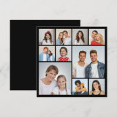 独自の10枚のフォトコラージュのグリーティングカードを作成する (正面/裏面)