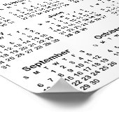 独自の10x14写真2026カレンダーの作成 ポスター (角)