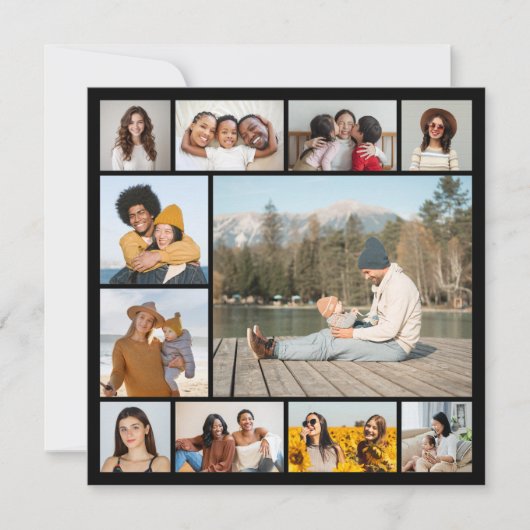 独自の11フォトコラージフラットカードの作成 (正面)