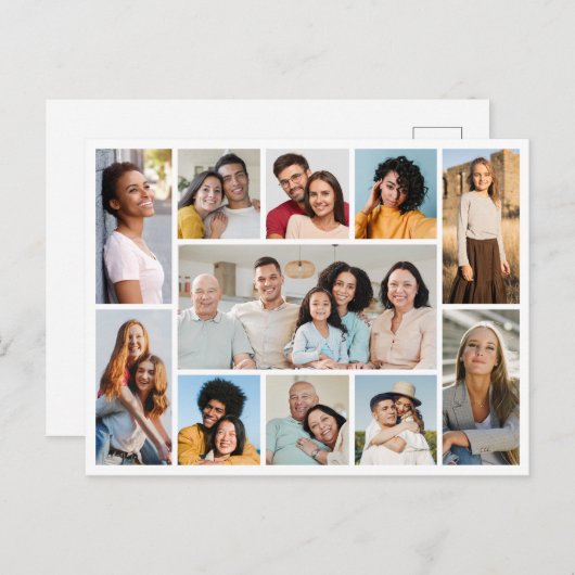 独自の11フォトコラージポストカードの作成 ポストカード (正面/裏面)