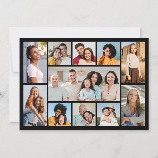 独自の11フォトコラージュあいさつを作成する カード (正面)
