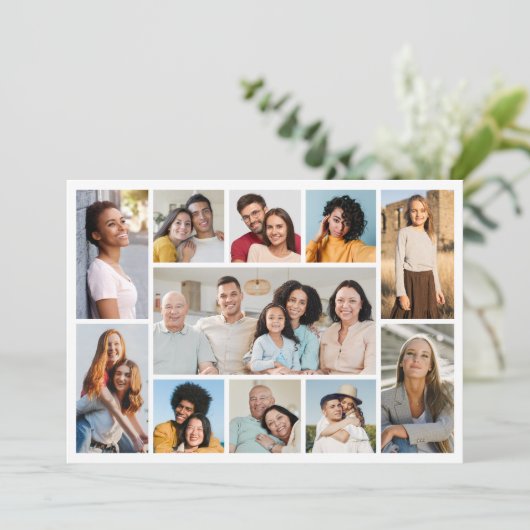 独自の11フォトコラージュあいさつを作成する カード (スタンド正面)