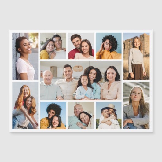 独自の11フォトコラージュ磁気カードの作成 (正面)