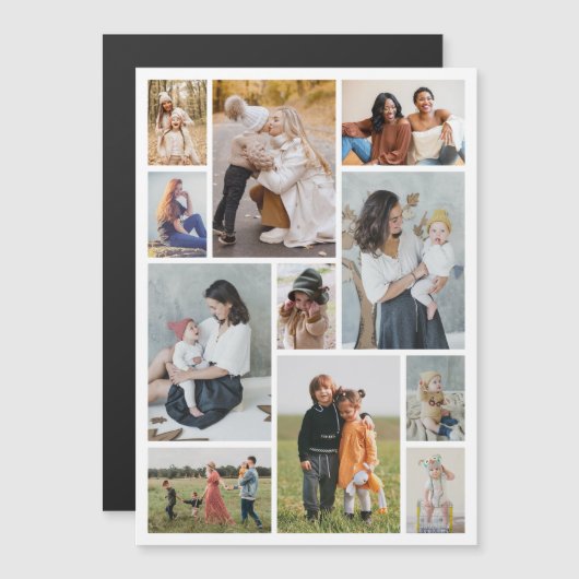 独自の11フォトコラージュ磁気カードの作成 (正面/裏面)