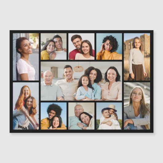 独自の11フォトコラージュ磁気カードの作成 (正面)