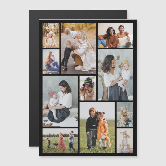 独自の11フォトコラージュ磁気カードの作成 (正面/裏面)