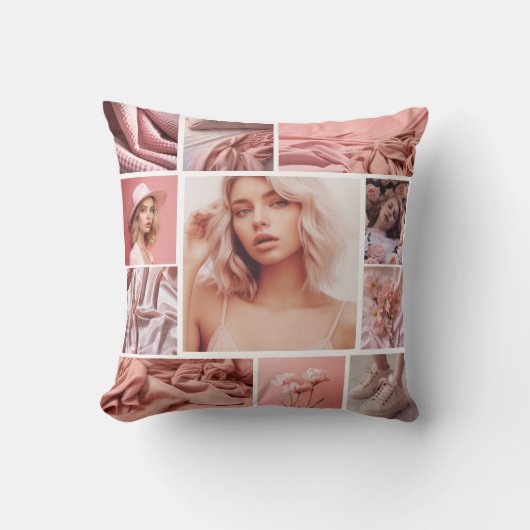 独自の11フォトコラージュ装飾用クッションの作成 クッション (正面)