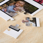 独自の11家族の写真コラージュの白を作成 ジグソーパズル (側面)