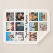 独自の12フォトカスタムコラージュの思い出の作成 シェルパブランケット (正面(横))