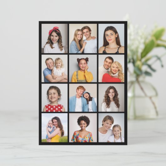 独自の12フォトコラージグリーティングを作成する カード (スタンド正面)