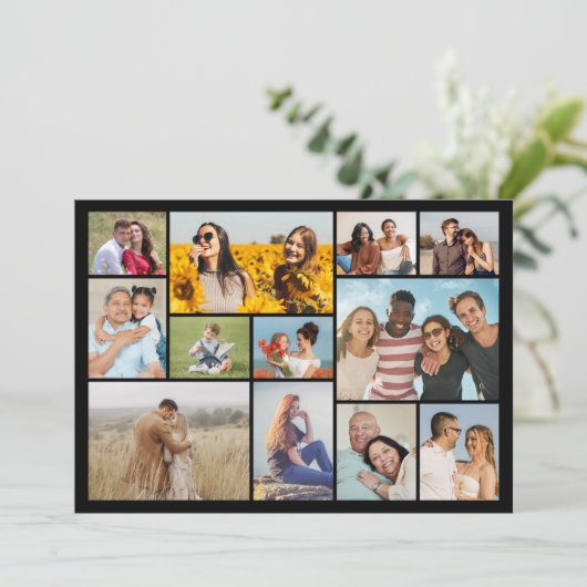 独自の12フォトコラージグリーティングを作成する カード (スタンド正面)