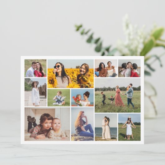 独自の12フォトコラージグリーティングを作成する カード (スタンド正面)