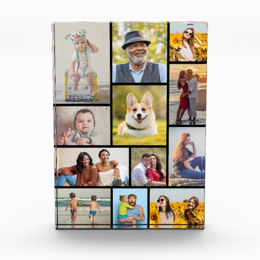 独自の12フォトコラージフォトブロックを作成する フォトブロック (正面)