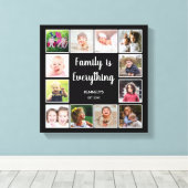 独自の12フォトコラージフレームを作成 キャンバスプリント (インサイチュ (ウッドフロア))