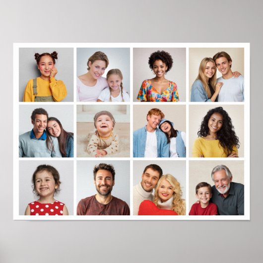 独自の12フォトコラージポスターの作成 ポスター (正面)