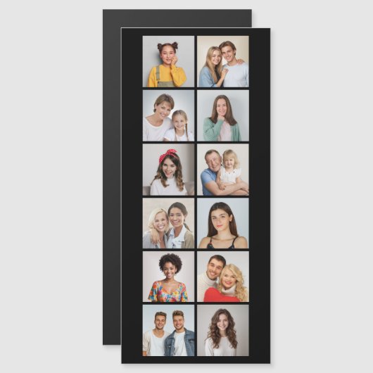 独自の12フォトコラージュのグリーティングカードを作成する (正面/裏面)