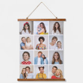 独自の12フォトコラージュのタペストリーぶら下がったを作成する 吊り下げ型タペストリー (正面)