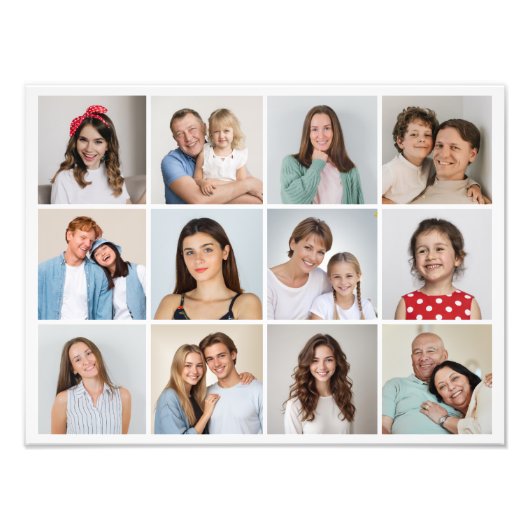 独自の12フォトコラージュの写真の拡大を作成 フォトプリント            (正面)