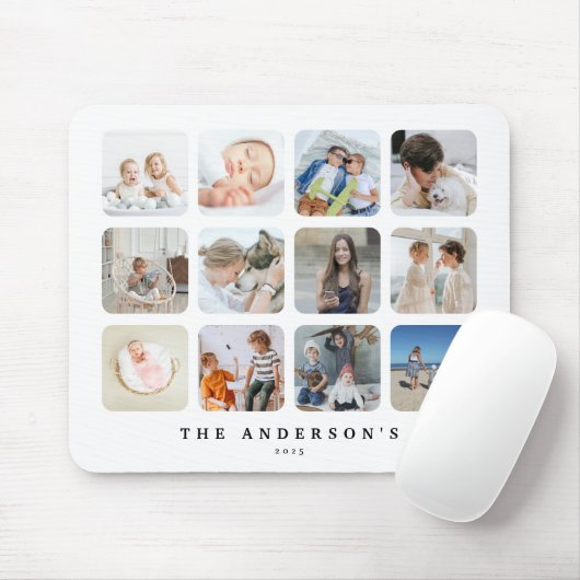 独自の12フォトコラージュを作成モダン マウスパッド (マウス)