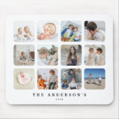 独自の12フォトコラージュを作成モダン マウスパッド (正面)