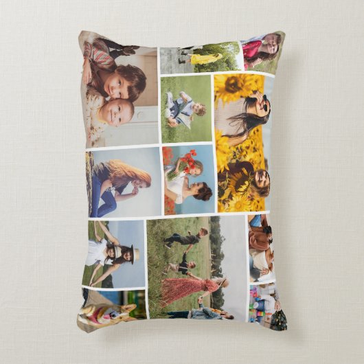 独自の12フォトコラージュを作成 アクセントクッション (正面(垂直))