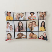 独自の12フォトコラージュを作成 アクセントクッション (正面)