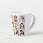 独自の12フォトコラージュを作成 カフェラテマグ (右アングル)