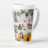 独自の12フォトコラージュを作成 カフェラテマグ (右アングル)