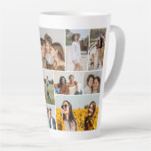 独自の12フォトコラージュを作成 カフェラテマグ (右アングル)