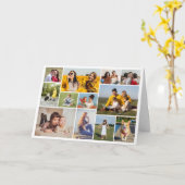 独自の12フォトコラージュを作成 カード (黄色い花)