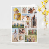 独自の12フォトコラージュを作成 カード (黄色い花)