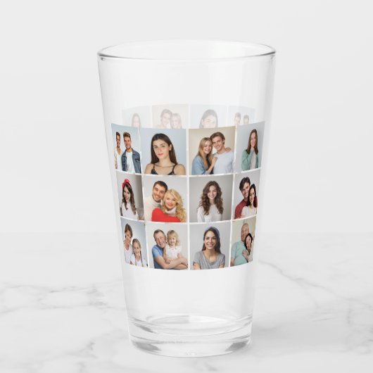 独自の12フォトコラージュを作成 タンブラーグラス (裏面)