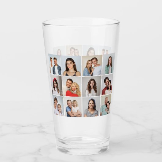 独自の12フォトコラージュを作成 タンブラーグラス (正面)